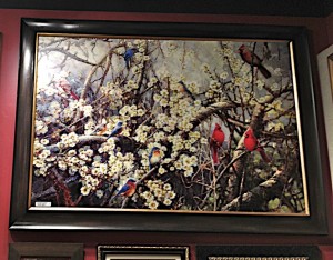 Prestige Art birds in Dogwood tree